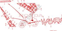 STRIPE/MARK (2) for Honda WALLAROO 50 self starter 1992