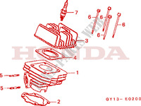 CYLINDER   HEAD for Honda VISION MET IN 50 STANDARD 1994
