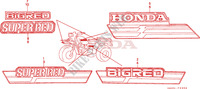 STRIPE/EMBLEM (3) for Honda ATC 250 BIG RED miles and km 1987