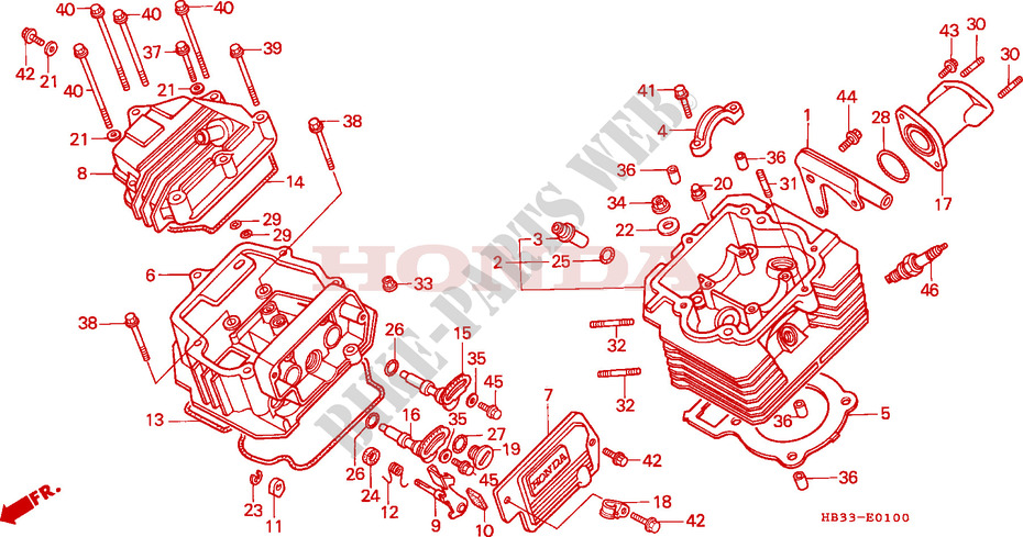 CYLINDER HEAD   COVER for Honda FOURTRAX 200 SX 1986
