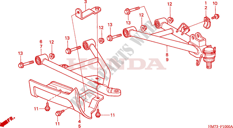 FRONT SUSPENSION ARM for Honda FOURTRAX 400 FOREMAN 4X4 1998