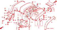REAR FENDER (TRX250TM) ('02 '04) for Honda TRX 250 FOURTRAX RECON Standard 2002