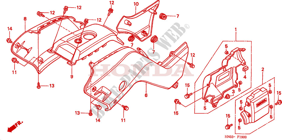 BODY COVER for Honda FOURTRAX 450 FOREMAN 4X4 Electric Shift 2000