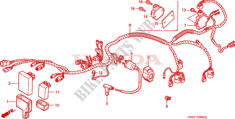 Wire Harness S For Honda Trx 450
