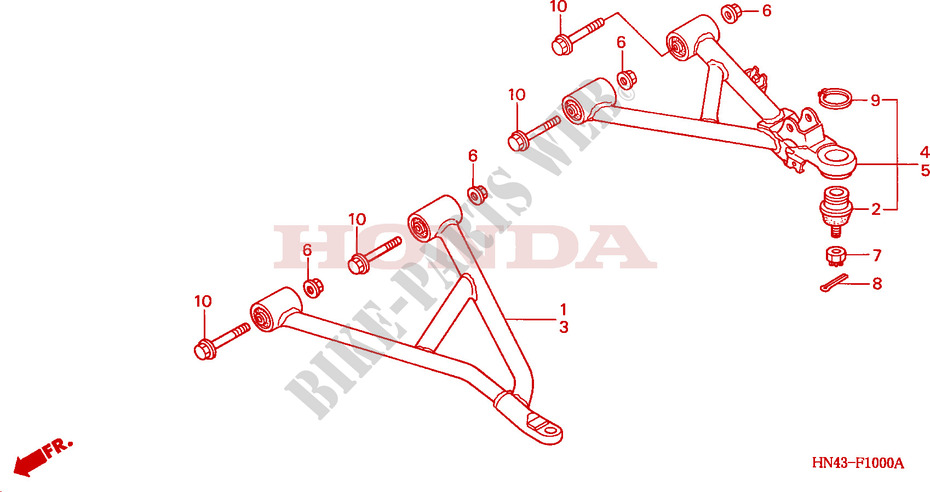 FRONT SUSPENSION ARM (TRX350TM/TE) for Honda FOURTRAX RANCHER 350 4X2 2003