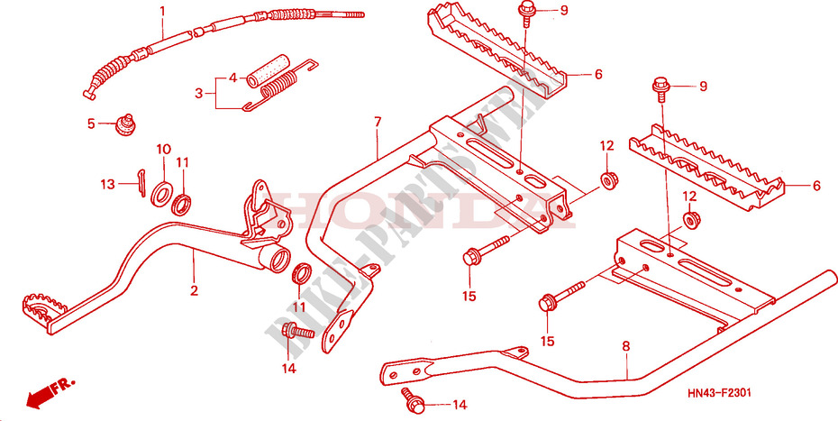 STEP (2) for Honda FOURTRAX 350 RANCHER 4X4 Electric Shift 2000