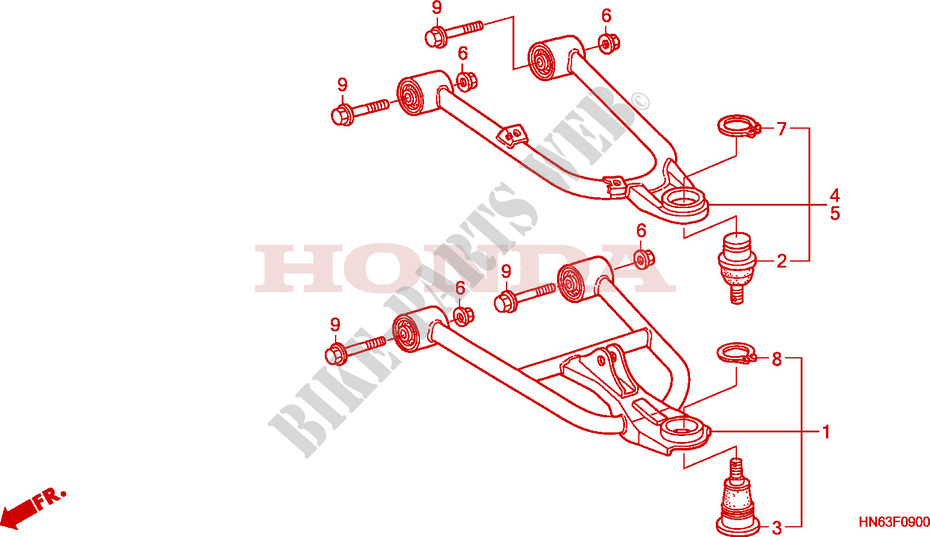 FRONT SUSPENSION ARM (TRX250EX1/2/3/4/5) for Honda TRX 250 SPORTRAX EX 2001