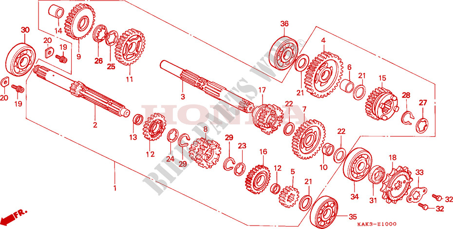 GEARBOX for Honda CRM 125 1990