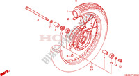 FRONT WHEEL (1) for Honda CB 250 TWO FIFTY 1999