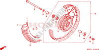 FRONT WHEEL (2) for Honda CB 250 TWO FIFTY PAYO 1994