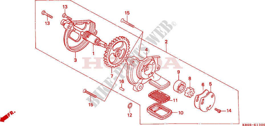OIL PUMP for Honda CB 250 TWO FIFTY 1994