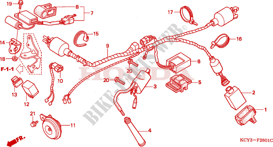 WIRE HARNESS   IGNITION COIL (DK/ED/U) for Honda XR 400 2001