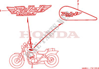 STICKERS for Honda REBEL 125 1997