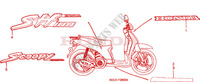 STICKERS (1) for Honda SCOOPY 100 1997