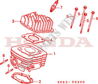 CYLINDER   HEAD for Honda BALI 100 EX 1997