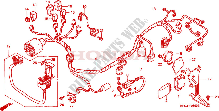 WIRE HARNESS for Honda FORESIGHT 250 1999