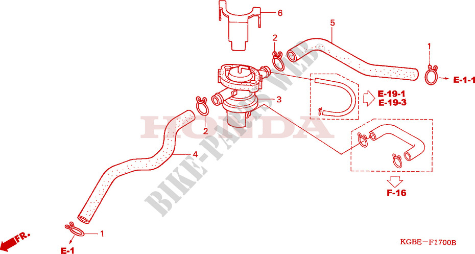 AIR INJECTION CONTROL VALVE for Honda SHADOW 125 2001