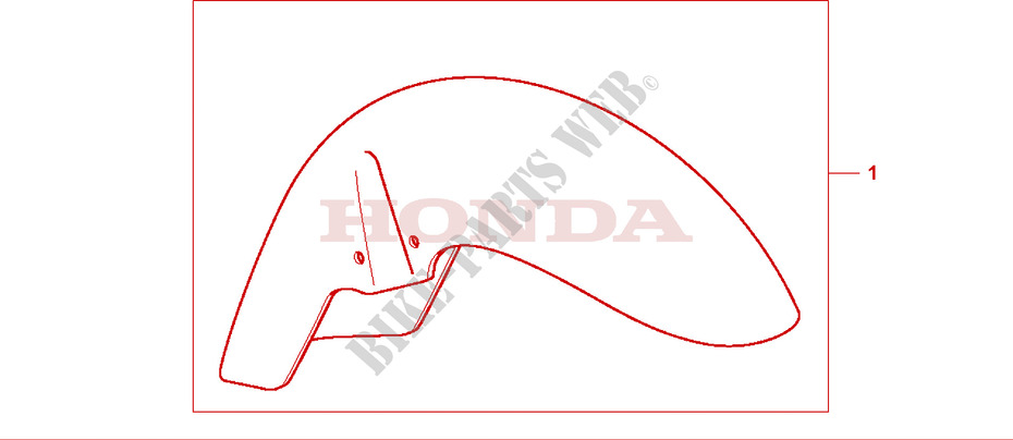 CHROME FRONT MUDGUARD for Honda SHADOW 125 2004