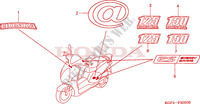 STICKERS (E/ED/F/2E/2ED/2F) for Honda AROBASE 125 STOP AND GO 2002