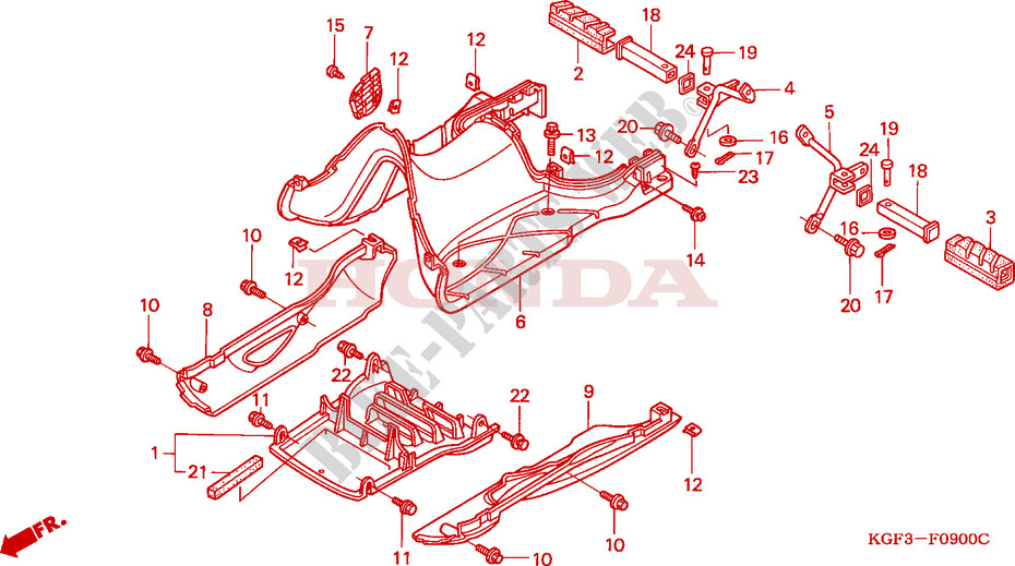 FLOOR PANEL for Honda AROBASE 150 STOP AND GO 2003