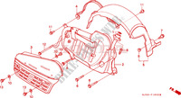 REAR FENDER   EXHAUST MUFFLER (CH125J/L/M/N/P/R) for Honda CH 125 SPACY 1990