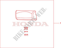 TOP BOX PILLION PAD (LOW) for Honda 125 VARADERO DELUXE 2007