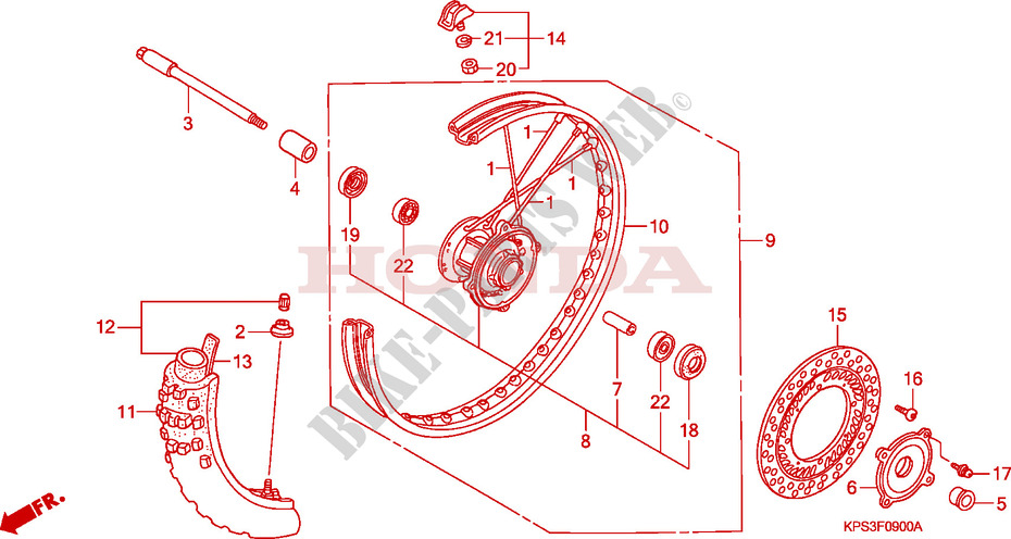 FRONT WHEEL for Honda CRF 230 F 2004