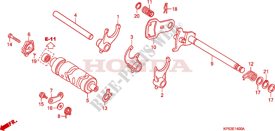 GEARSHIFT DRUM for Honda CRF 230 F 2005