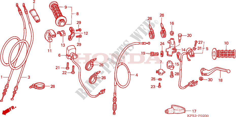 LEVER   SWITCH   CABLE for Honda CRF 230 F 2003