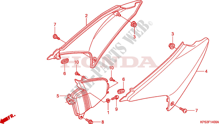 SIDE COVERS for Honda CRF 230 F 2004