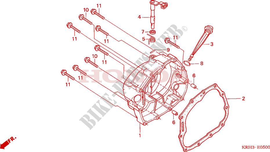RIGHT CRANKCASE COVER for Honda XR 125 L Electric start 2004