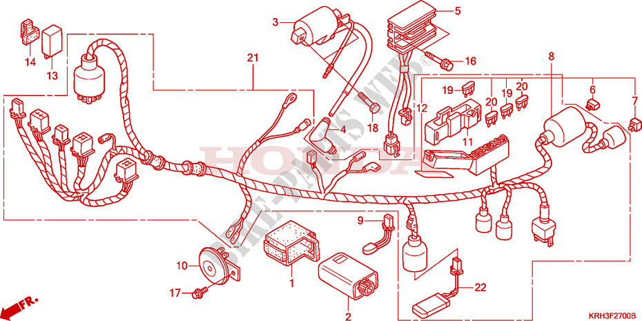 WIRE HARNESS for Honda XR 125 L Electric start 2004