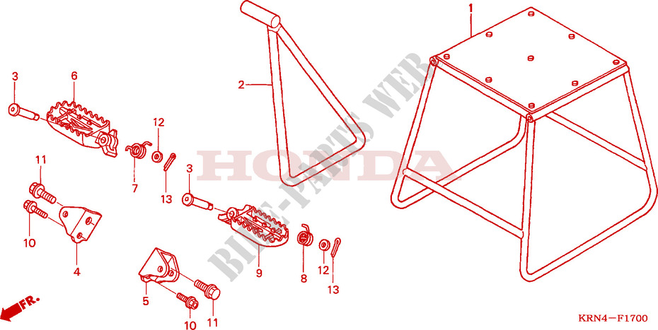 STAND   FOOT REST for Honda CRF 250 R 2004