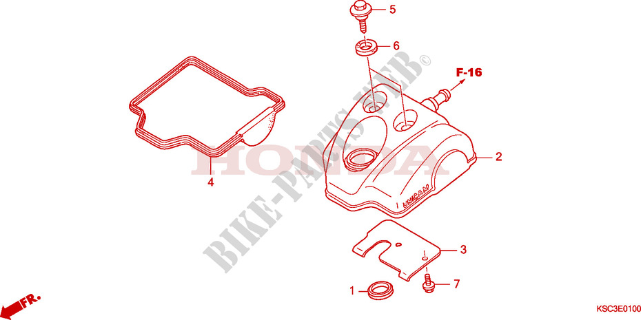 CYLINDER HEAD COVER for Honda CRF 250 X 2004