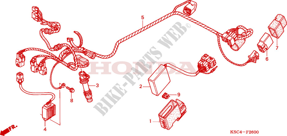 WIRE HARNESS for Honda CRF 250 X 2004