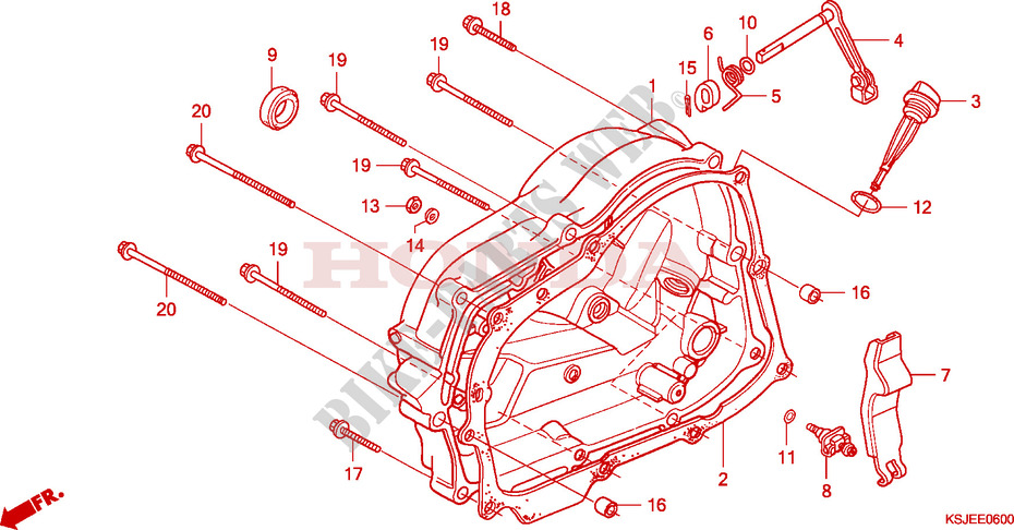 RIGHT CRANKCASE COVER for Honda CRF 80 2008