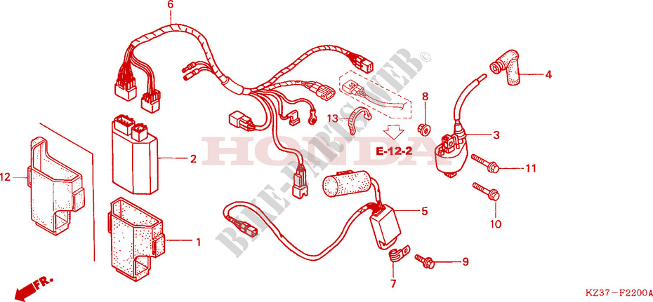 WIRE HARNESS for Honda CR 250 R 2002
