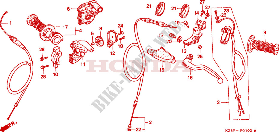 HANDLE LEVER for Honda CR 250 R 1998