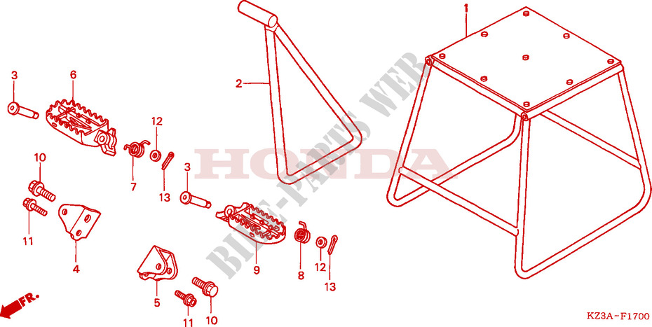 STAND   FOOT REST for Honda CR 125 R 2003