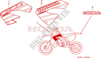 STICKERS for Honda CR 125 R 2000