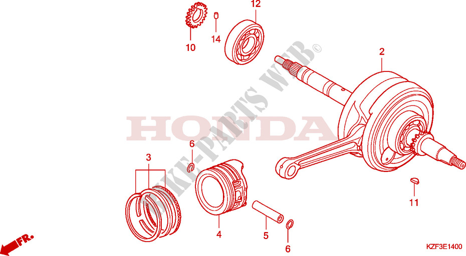 CRANKSHAFT for Honda INNOVA 125 2011