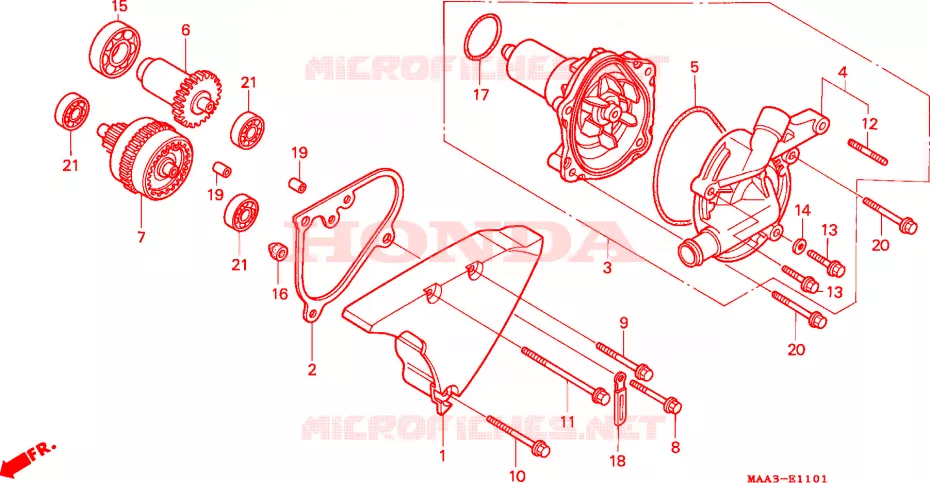 WATER PUMP  Honda MOTO 1100 SHADOW 1995  VT1100C2S
