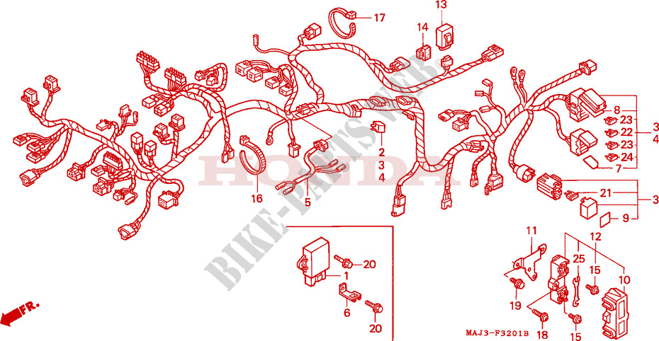 WIRE HARNESS for Honda PAN EUROPEAN ST 1100 ABS 1998