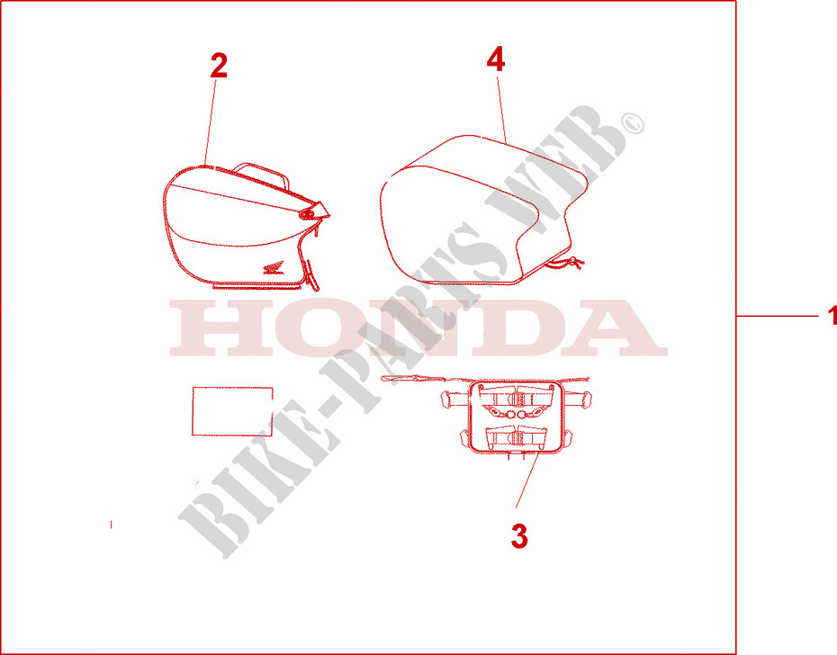 PILLION BAG for Honda CBR 1100 SUPER BLACKBIRD 2002