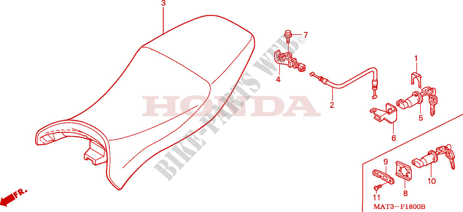 SEAT for Honda CBR 1100 SUPER BLACKBIRD SPECIAL 2004