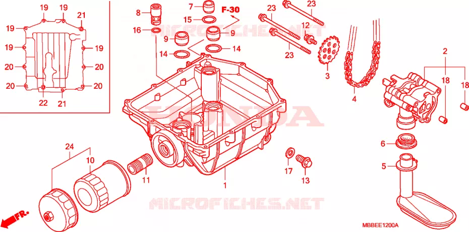 OIL PUMP Honda MOTO 1000 VTR 2005  VTR1000F5