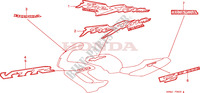 MARK (V/W/X/Y) for Honda VTR 1000 FIRE STORM luftansaugventIL 2000