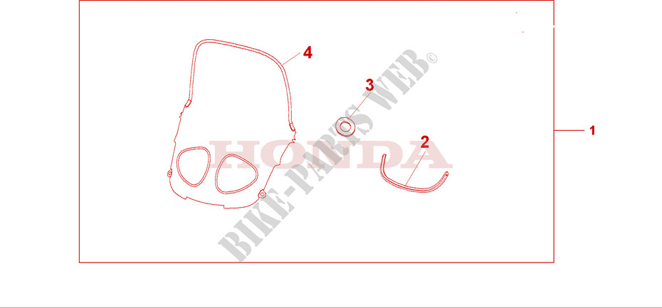 HIGH WINDSHIELD for Honda DEAUVILLE 650 2001