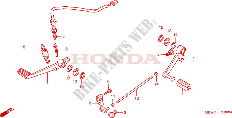 BRAKE PEDAL for Honda CBR 600 F 2003