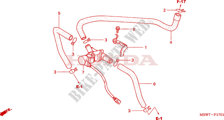 AIR INJECTION CONTROL VALVE for Honda CBR 600 F 2006